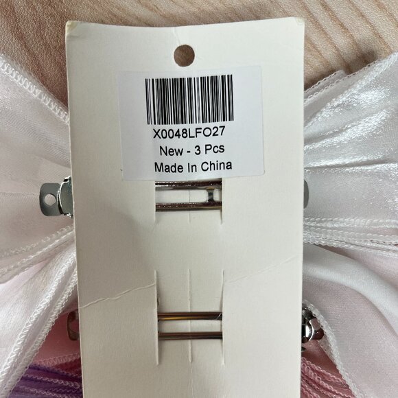 3PCS Hair Bow Ribbon Clips Hair Barrettes Women Girls Hair - Picture 4 of 4